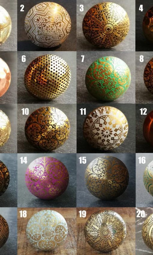 Poignées rondes marocaines pour meubles